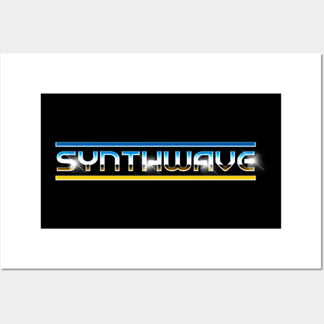 SYNTHWAVE (CHROME) Wall Art by RickTurner